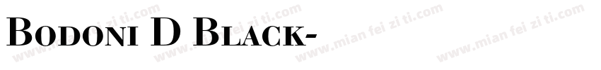Bodoni D Black字体转换